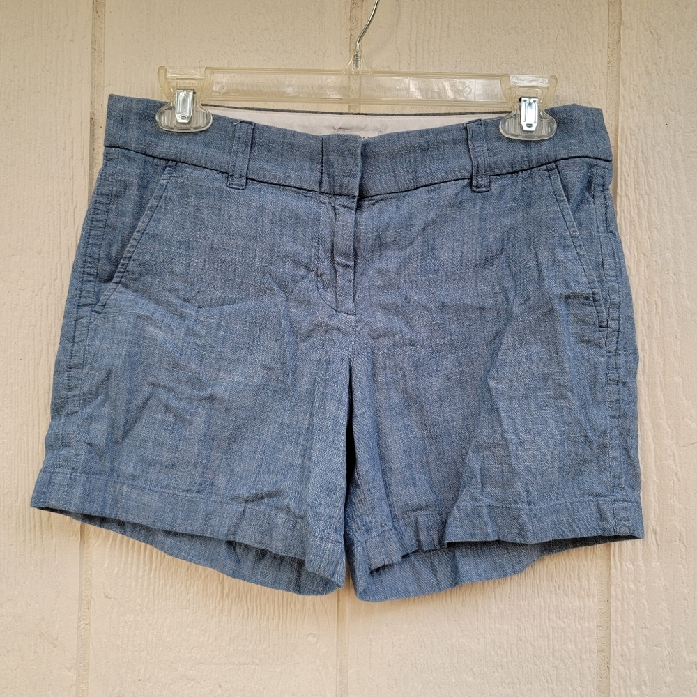 j. crew chambray 5" shorts womens sz 2